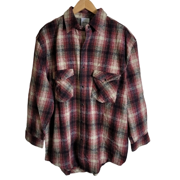 Women Long Sleeve Shirt Button Down Plaid Loose Casual Flannel - Picture 9 of 14